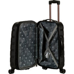 Rockland Melbourne Hardside Expandable Spinner Wheel Luggage, Checked Large 28", Black