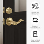 Design House 700534 Springdale Privacy Bed and Bath Door Lever Oil Rubbed Bronze