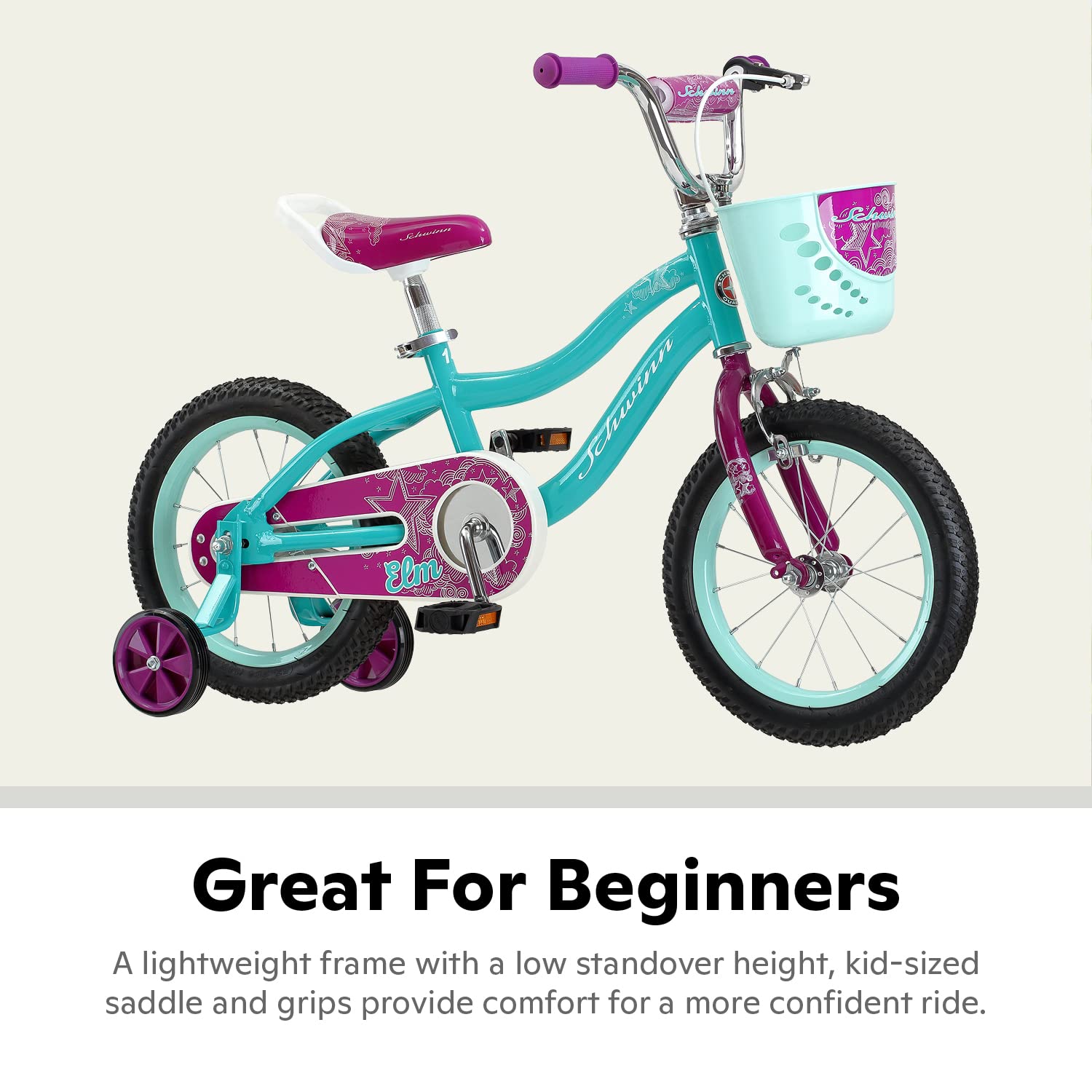 Schwinn Koen Bike, 16 Inch Bike for Kids Ages 3-7, SmartStart Ergonomic Design for Kids, Adjustable Seat Grows with your Child, Rear Coaster Brake and Front Caliper Brake, Training Bicycle