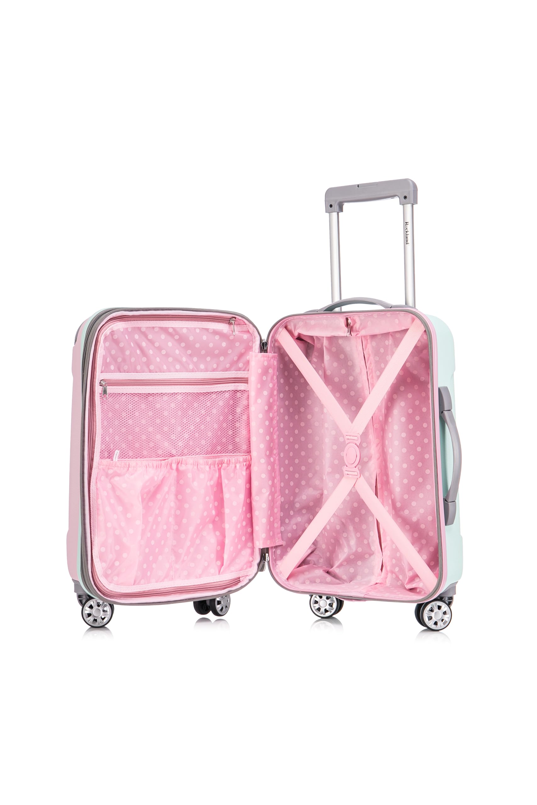 Rockland London Hardside Spinner Wheel Luggage, Carry-On 20", Mint