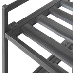 3-Tier Stackable 1" Slat Steel Frame Shoe Rack, 27.25"W x 12.75"D, Espresso | Interlocking modular design maximizes storage while the sturdy steel frame holds up to 12 pairs of shoes (Patented Design)