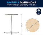 Flash Furniture Lars 30" Round Cocktail Table with 30" and 42" Columns, Adjustable Standard or Bar Height Round Table for Events or Home Use, Natural