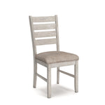 Signature Design by Ashley Caitbrook Rustic 7-Piece Dining Set – Rectangular Table with 6 X-Back Upholstered Chairs, Gray