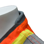 Radians SV55 Class 2 Heavy Woven Two Tone Engineer Vest with Padded Neck to Support Extra Weight in Cargo Pockets, Orange, 2X-Large
