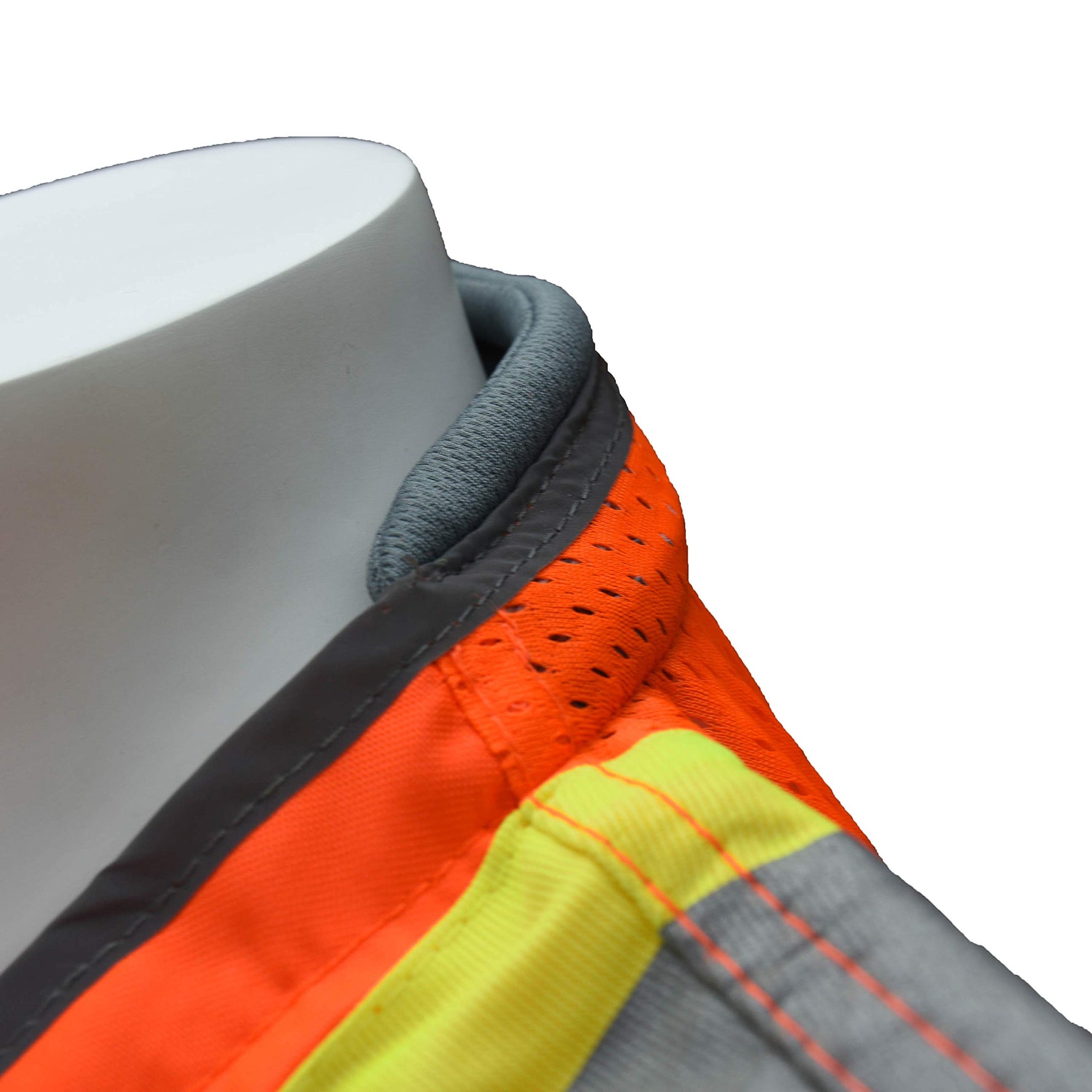 Radians SV55 Class 2 Heavy Woven Two Tone Engineer Vest with Padded Neck to Support Extra Weight in Cargo Pockets, Orange, 2X-Large
