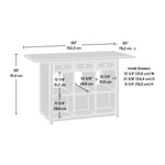 Sauder Craft Pro Series Durable Craft Work Table with Storage/Pantry cabinets, Mystic Oak Finish