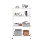 5-Tier Steel Wire Shelving, 30"W x 14"D x 61.5"H | Durable solid steel wire storage rack with adjustable shelves featuring 300 pounds per shelf weight capacity for home use