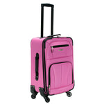 Rockland Pasadena Expandable Spinner Carry-on 19", Black