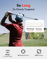 REDTIGER Golf Rangefinder with Slope Switch, 1200 Yards Range Finder Golfing, 7X Magnification, Flag Pole Locking Vibration, Rechargeable Range Finders with Magnet Stripe, GolfVue Series 1