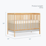 Dream On Me Synergy 5-in-1 Convertible Full-Size Baby Crib with Toddler, Day & Full Bed Conversion in White, GreenGuard Gold & BSA, 3 Mattress Heights, Sustainable Pinewood