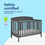 Graco Benton 5-in-1 Convertible Crib – GREENGUARD Gold Certified, Converts from Baby Crib to Toddler Bed, Daybed and Full-Size Bed, Fits Standard Full-Size Crib Mattress (White)