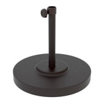 California Umbrella 50 lbs. Round Concrete Weighted Powdercoated Steel Umbrella Base, Black Frame, One Size , CFMT160-Black