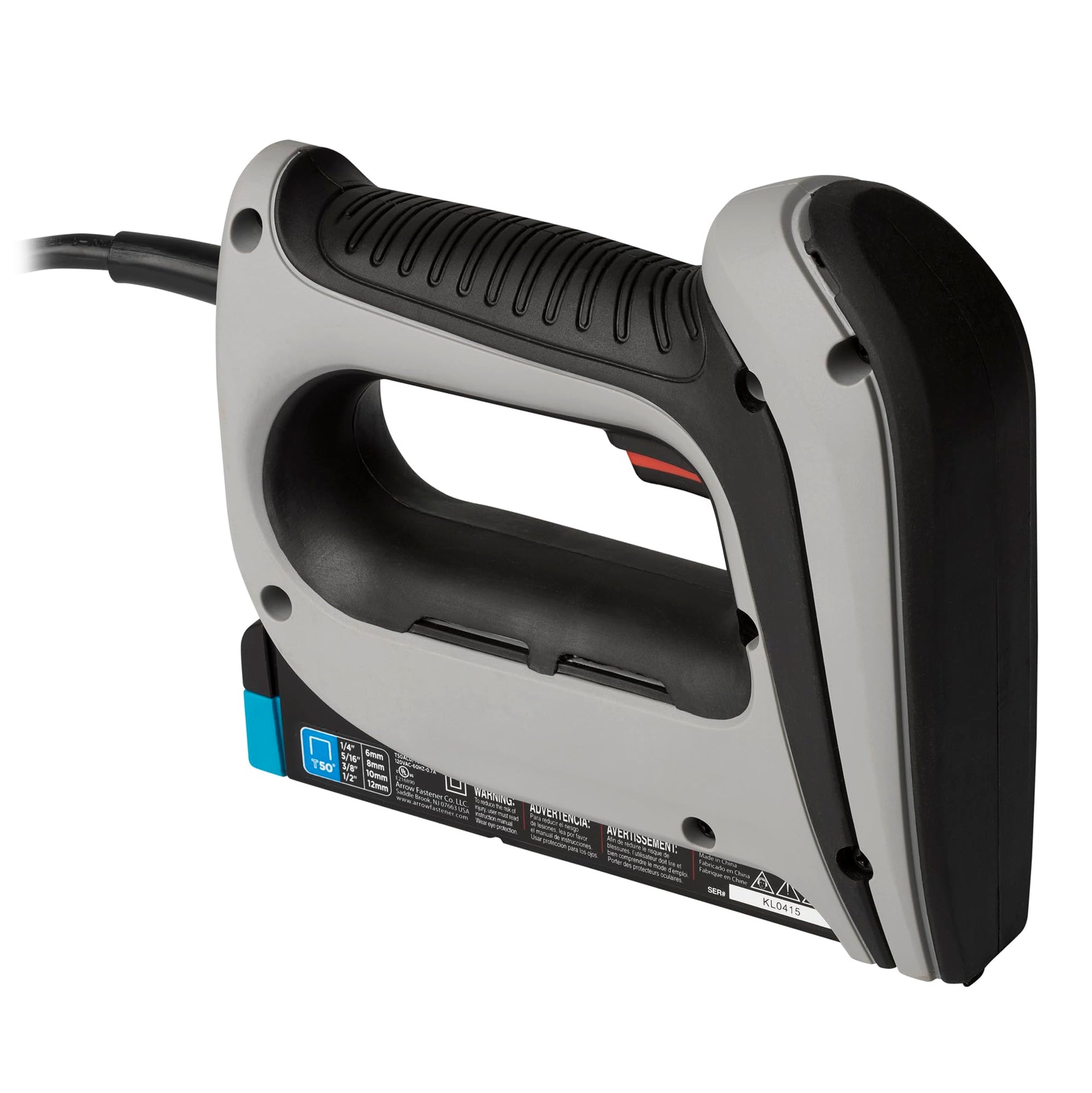 Arrow T50ACD Heavy Duty Corded Electric Staple Gun for Upholstery, Furniture, Office, Decorating, Fits 1/4", 5/16”, 3/8", or 1/2" Staples