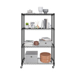 5-Tier Steel Wire Shelving, 30"W x 14"D x 61.5"H | Durable solid steel wire storage rack with adjustable shelves featuring 300 pounds per shelf weight capacity for home use