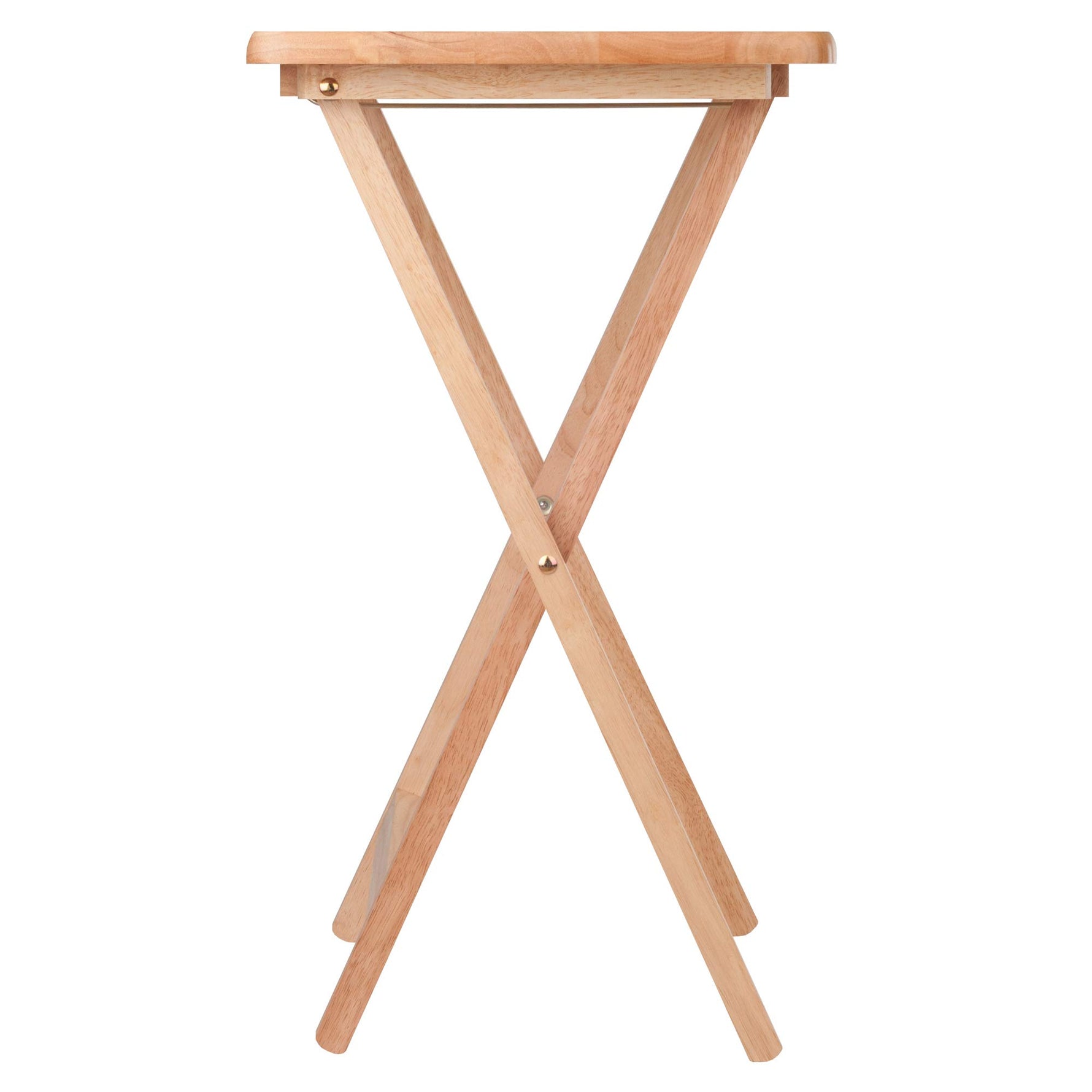 Winsome Alex Set of 2 Foldable Snack Tables, Easy to Store Small Portable Fold Up Table Set for Kitchen, Living Room TV Dining, Crafts, Puzzles, Work From Home