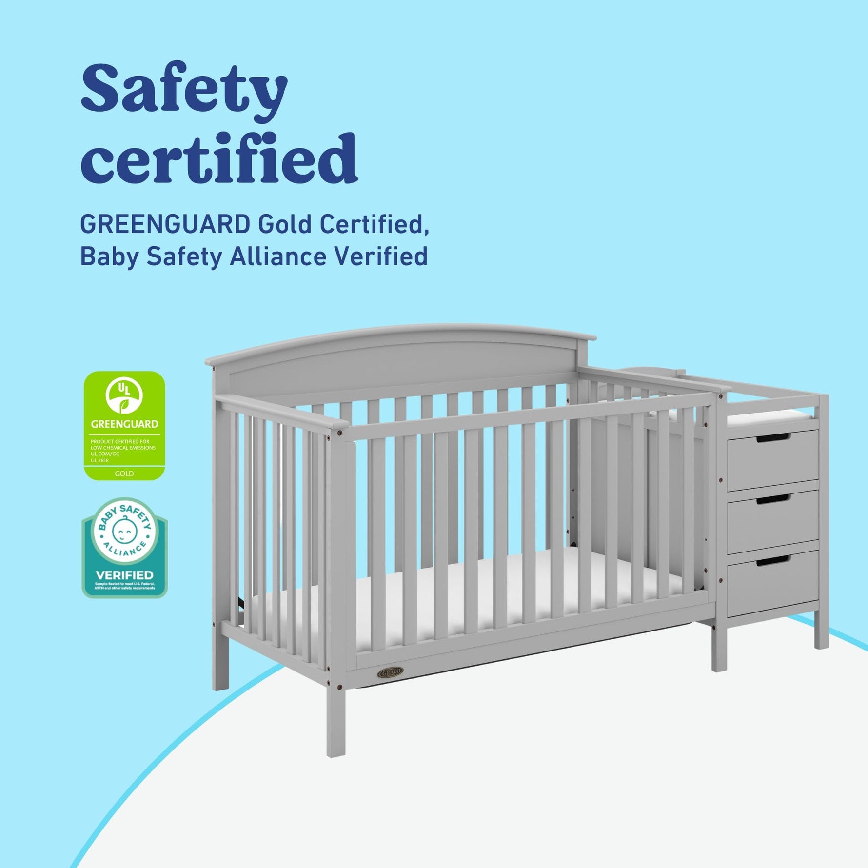 Graco Benton 5-in-1 Convertible Crib – GREENGUARD Gold Certified, Converts from Baby Crib to Toddler Bed, Daybed and Full-Size Bed, Fits Standard Full-Size Crib Mattress (White)