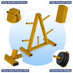 Weight Plate Rack, Weight Tree, Home Gym Storage Stand, Holds 300 lbs