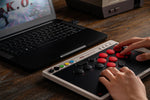 8BitDo All-Button Arcade Controller for Switch/Switch 2 & Windows – Bluetooth, 2.4G, Wired Connectivity, Low-profile Mechanical Switches, 4 Programmable Buttons, Hot-swappable PCB