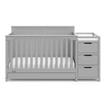 Graco Hadley 5-in-1 Convertible Crib with Drawer – GREENGUARD Gold Certified, Fits Standard Crib Mattress, Converts to Toddler Bed, Daybed and Full Bed, 4 Adjustable Mattress Heights (White)