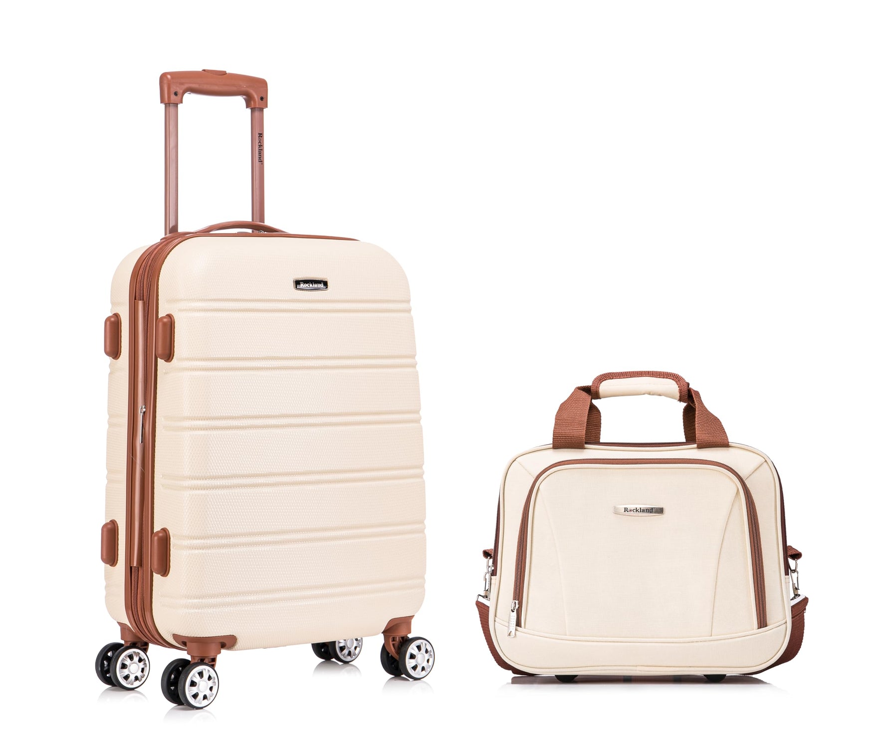 Rockland Melbourne Hardside Expandable Spinner Wheel Luggage, Checked Large 28", Black