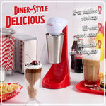Nostalgia Two-Speed Electric Milkshake Maker and Drink Mixer, Includes 16-Ounce Stainless Steel Mixing Cup & Rod, Jade Green