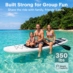 SereneLife Inflatable Stand Up Paddle Board (6 Inches Thick) with Premium SUP Accessories & Carry Bag | Wide Stance, Bottom Fin for Paddling, Surf Control, Non-Slip Deck | Youth & Adult Standing Boat