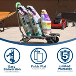 COSCO Shifter Multi-Position Folding Hand Truck and Cart, 300 lb. Weight Capacity, Green, 12222PBG1E
