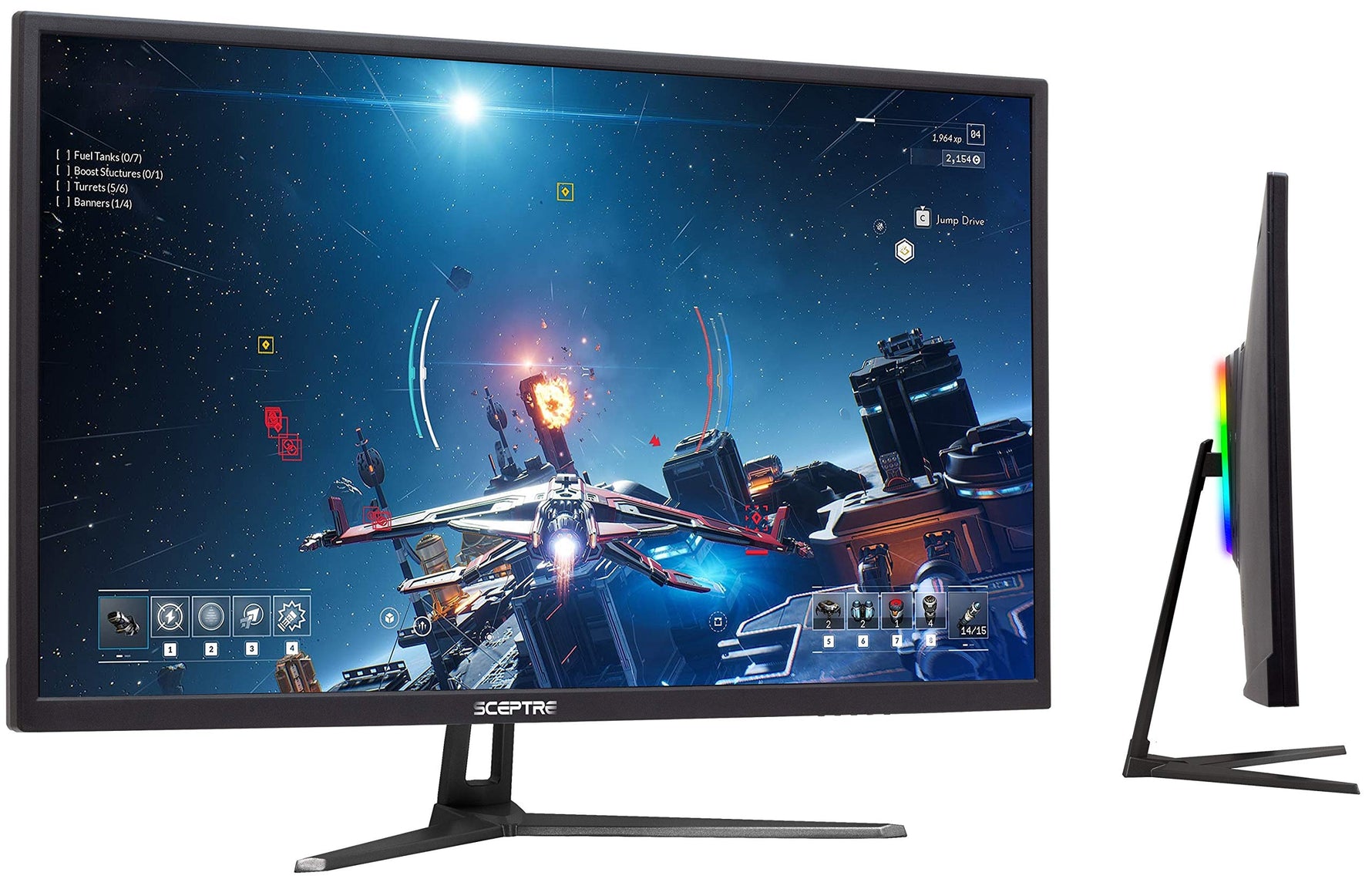 Sceptre 32" QHD 1440P 2560x1440 LED Monitor HDMI DisplayPort Up to 85Hz Build-in Speakers Blue Light Shift, Machine Black 2020 (E325W-2560AD)