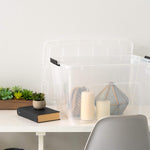 IRIS USA 6-Pack 6 Quart Storage Bins with Lids | Transparent design makes contents easy to find. Ideal for shoes, photos, documents, and small essentials. Nestable design