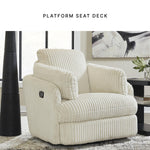Signature Design by Ashley Tie-Breaker Swivel Glider Recliner, 2 Bolster Pillows, Hidden Storage, Fabric Upholstery, 41.38" W x 40.25" D x 39.75" H, Light Gray