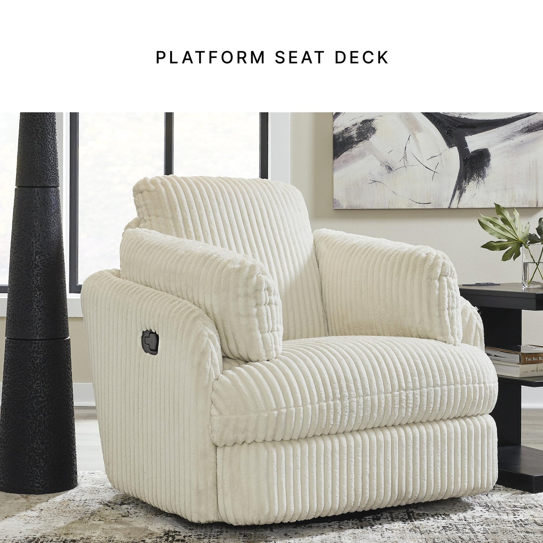 Signature Design by Ashley Tie-Breaker Swivel Glider Recliner, 2 Bolster Pillows, Hidden Storage, Fabric Upholstery, 41.38" W x 40.25" D x 39.75" H, Light Gray