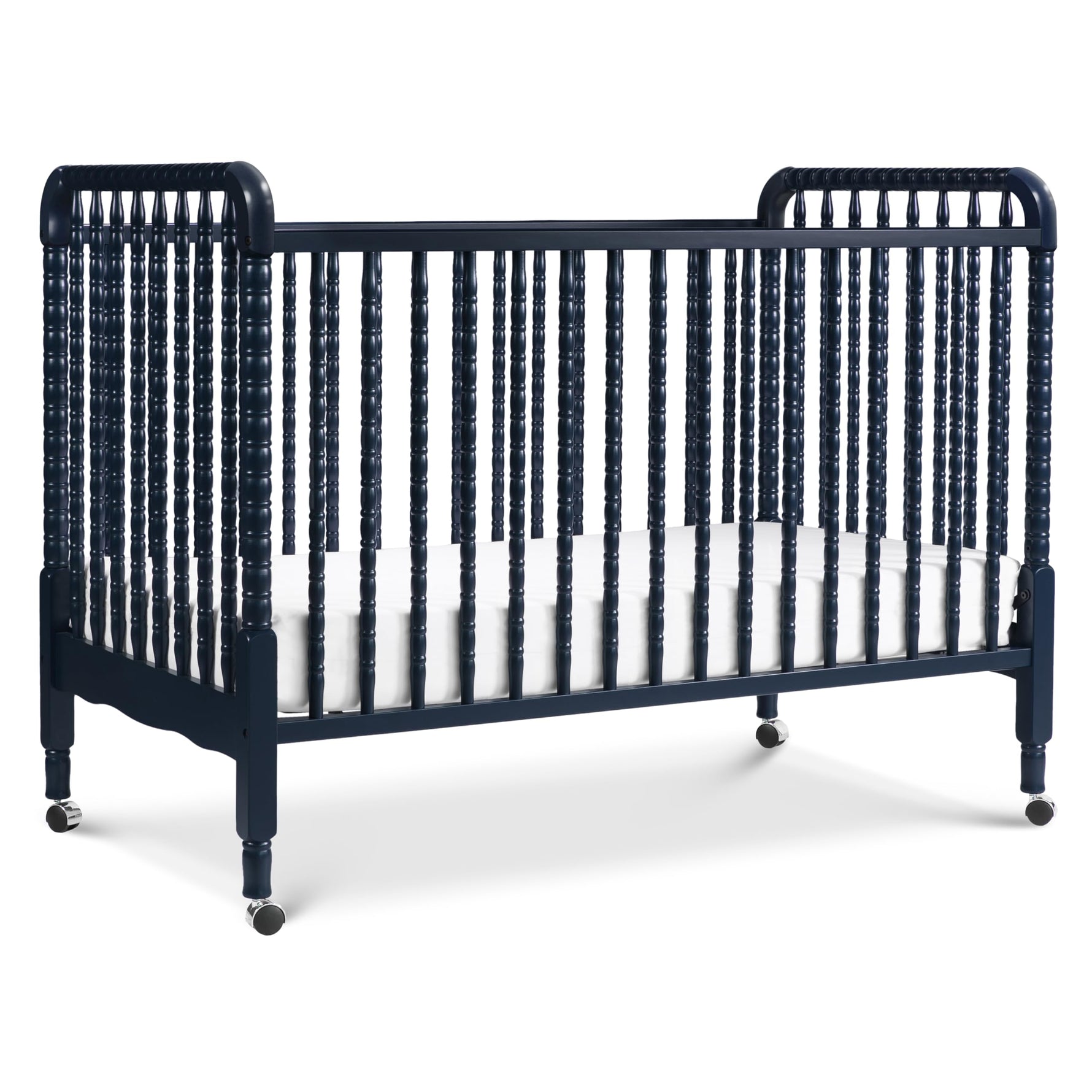 daVinci Jenny Lind 3-in-1 Baby Crib Convertible to Toddler Bed, Daybed - Easy to Assemble - GREENGUARD Gold Certified - 4 Adjustable Mattress Heights, Conversion Kit Sold Separately - White