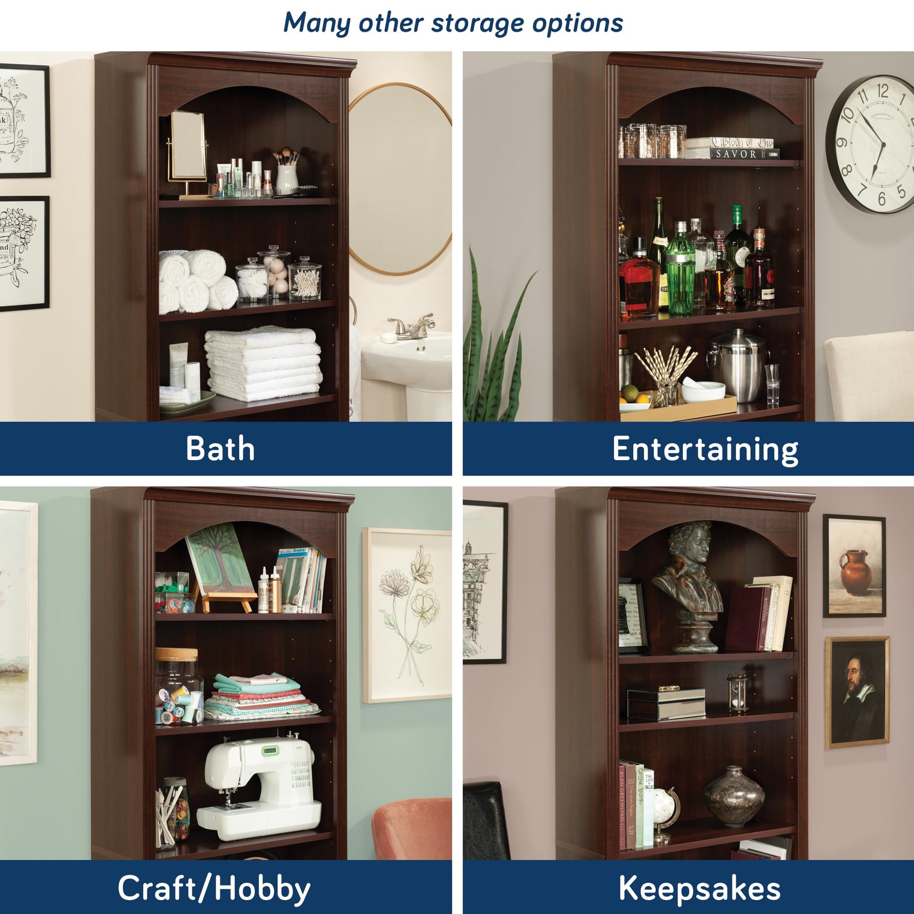 Sauder Miscellaneous Storage Bookcase, Sindoori Mango Finish