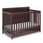 Graco Hadley 5-in-1 Convertible Crib with Drawer – GREENGUARD Gold Certified, Fits Standard Crib Mattress, Converts to Toddler Bed, Daybed and Full Bed, 4 Adjustable Mattress Heights (White)