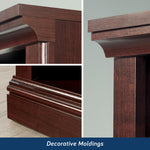 Sauder 5-Shelf Split Bookcase/ Book shelf, Oiled Oak finish