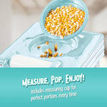 Nostalgia Retro Hot Air Popcorn Maker – 12 Cups Oil Free Popping – Countertop Machine with Measuring Cup – Healthy Snacks & Movie Nights – Aqua