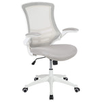 Flash Furniture Kelista Mid-Back Swivel Office Chair with Adjustable Seat Height, Ergonomic Mesh Desk Chair with Flip-Up Armrests, Black