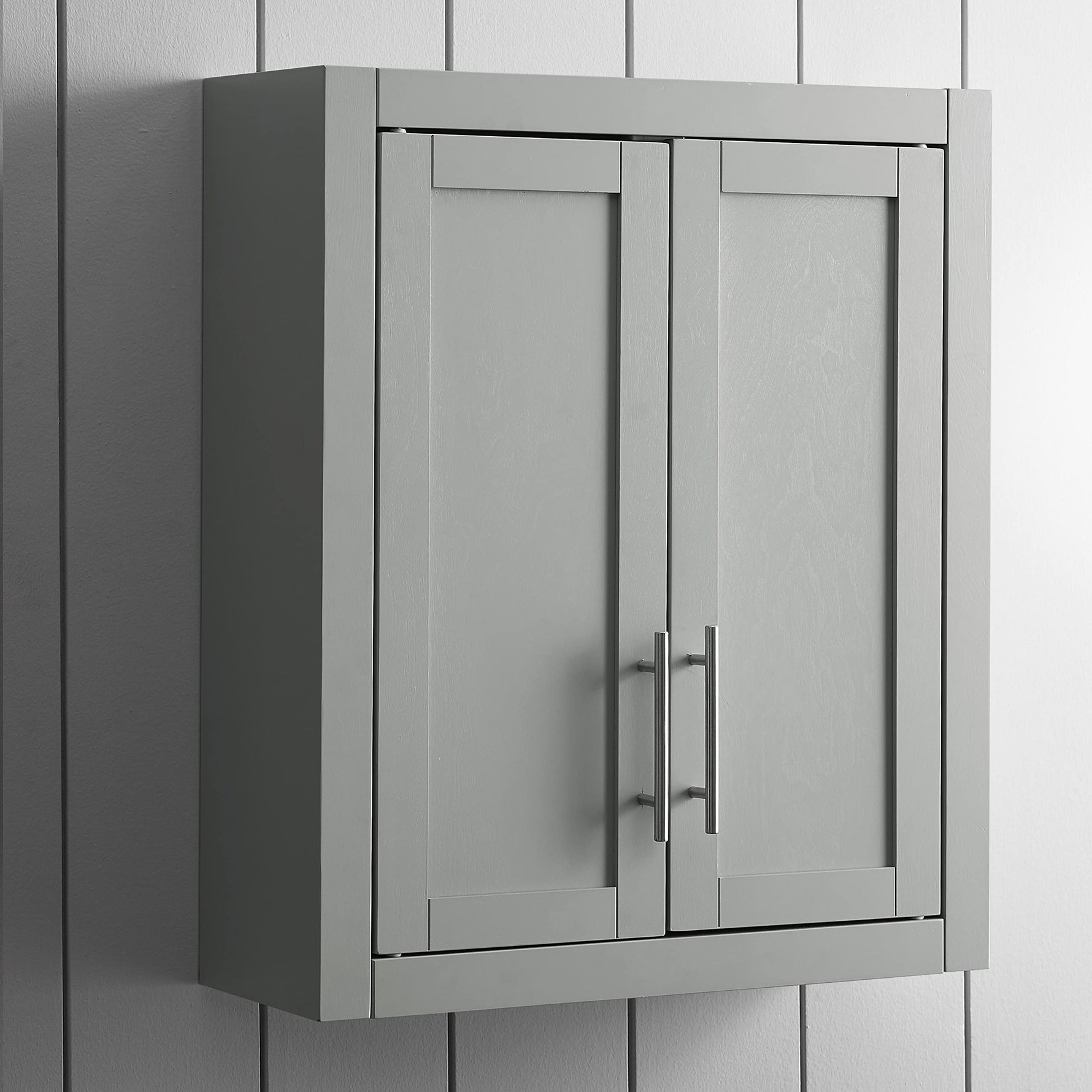 Crosley Furniture Savannah Wall Mounted Bathroom Storage Medicine Cabinet with Shelves, White
