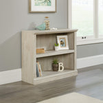Sauder 2 Tier Book Shelf Wooden Bookcase Multipurpose Bookshelf for Home Office, Living Room, in Salt Oak