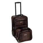 Rockland Fashion Softside 2 Piece Luggage Set, Expandable, (14" Tote/19" Upright), Purple