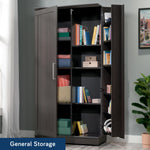 Sauder HomePlus Kitchen Storage Pantry Cabinet with Swing Door Storage and Adjustable Shelves, in Soft White finish