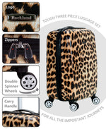 Rockland Safari Hardside Spinner Wheel Luggage, CAMO, Carry-On 20"