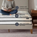 Signature Design by Ashley Chime 12 Inch Hybrid Full Mattress, Memory Foam with Lumbar Support, High-Density Foam & Pocketed Coils for Comfort & Back Support, Mattresses in a Box, Full Size