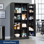 Sauder HomePlus Kitchen Storage Pantry Cabinet with Swing Door Storage and Adjustable Shelves, in Soft White finish