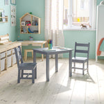 Flash Furniture Kyndl Kids Solid Hardwood Table and Chair Set for Playroom, Bedroom, Kitchen - 3 Piece Set - Natural