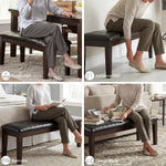 Signature Design by Ashley Ralene Tufted Upholstered Dining Room Bench, Medium Brown