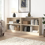 Bush Home Universal Small 2 Shelf Bookcase in Black, Low Storage and Display Bookshelf for Home Office or Living Room Organization