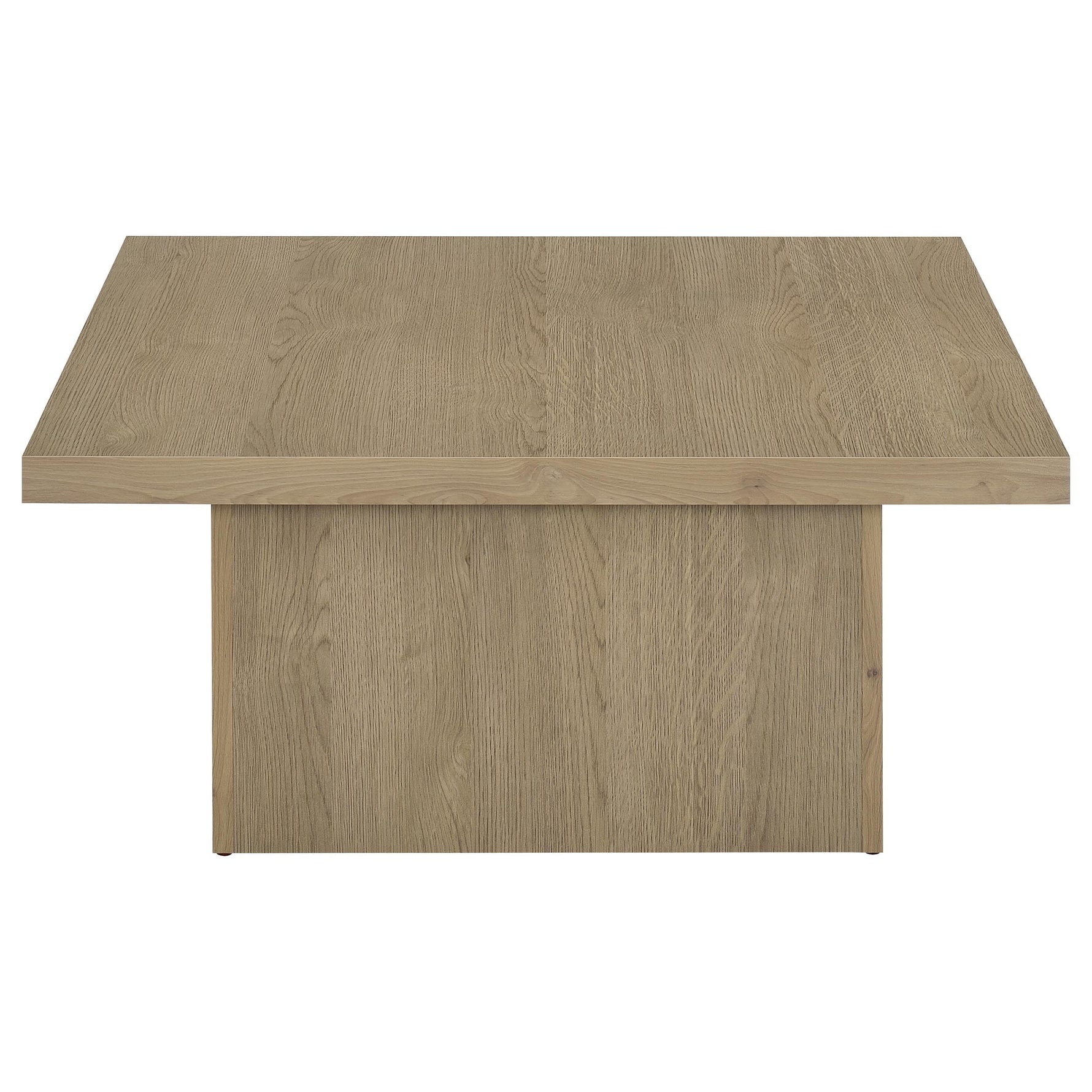 Coaster Home Furnishings Zetta Square Cocktail Living Room Coffee Table Engineered Eco-Friendly Wood Look Laminate Veneer Rustic Farmhouse Mango Brown 708068