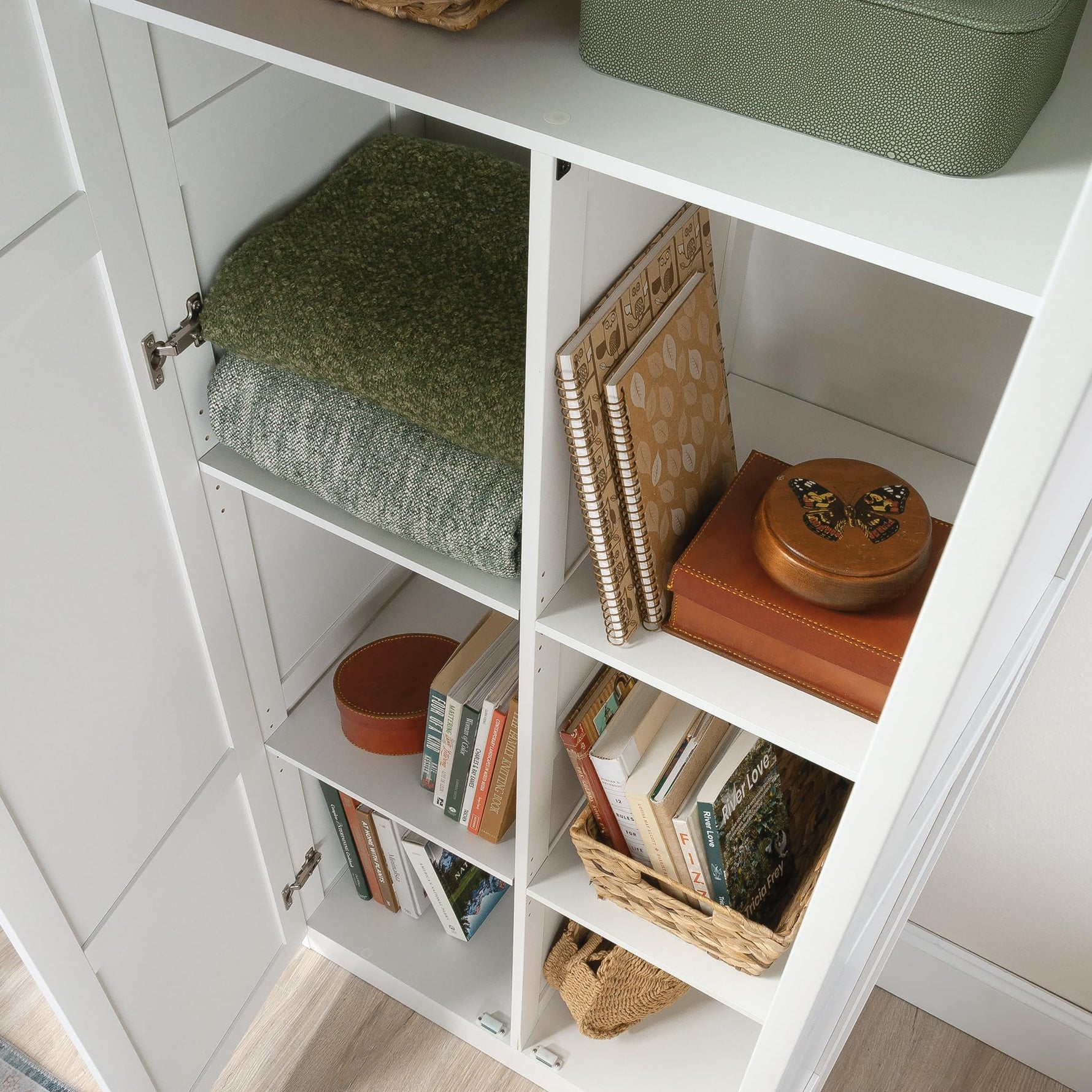 Sauder Select Storage Cabinet, Pantry Cabinet Kitchen Storage with Adjustable Shelves, Utility Room Storage Cabinet, in Reclaimed Pine