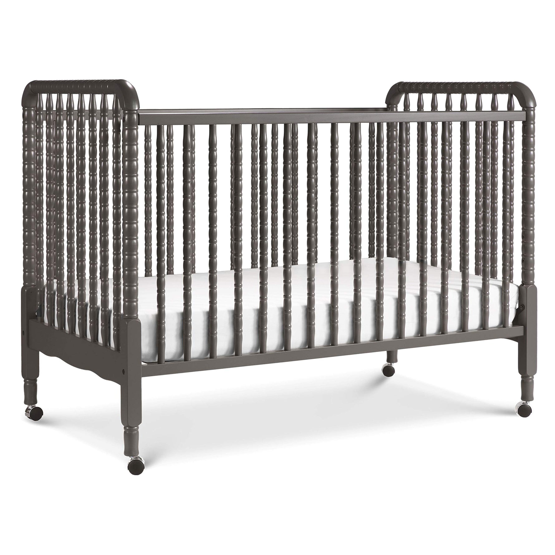 daVinci Jenny Lind 3-in-1 Baby Crib Convertible to Toddler Bed, Daybed - Easy to Assemble - GREENGUARD Gold Certified - 4 Adjustable Mattress Heights, Conversion Kit Sold Separately - White